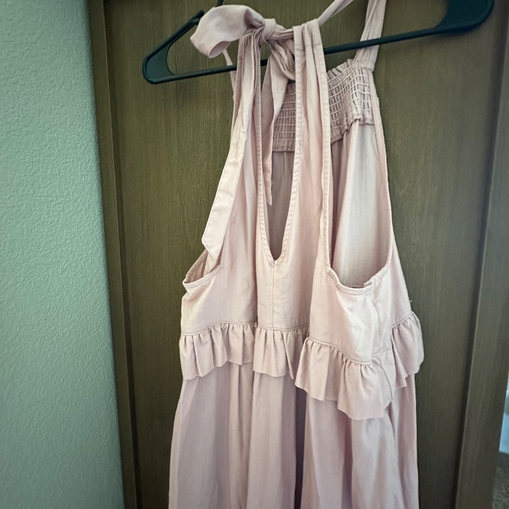 Pink Ruffle Maxi Dress - Picture 2 of 3